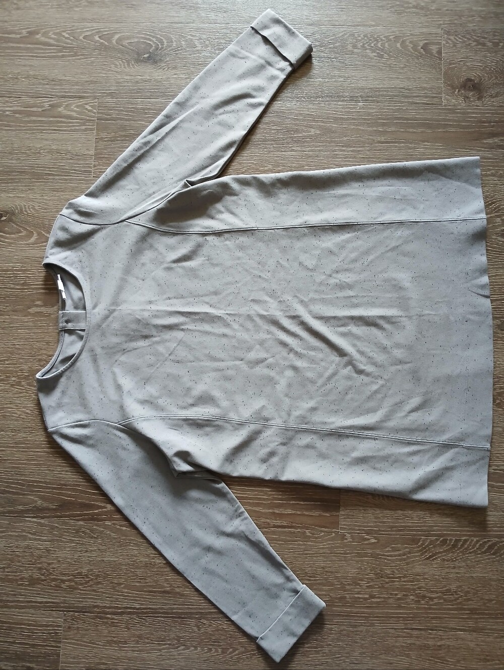 J. Jill Light Gray Speckled Crewneck Tunic